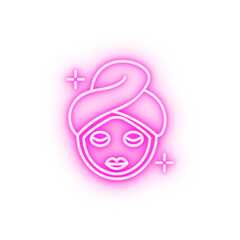 Wall Mural - Face mask neon icon