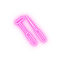 Wall Mural - Tools hammer neon icon