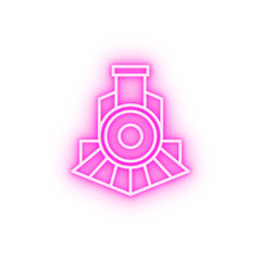 Poster - Train transport neon icon