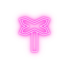 Poster - Sign railway neon icon