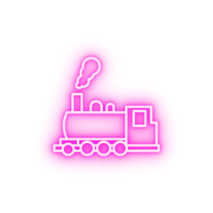 Poster - Train transport neon icon