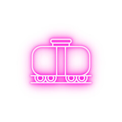 Poster - Railway carriage train neon icon
