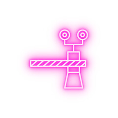 Poster - Barrier railway neon icon