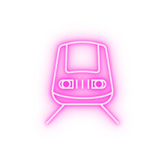 Poster - Train transport neon icon