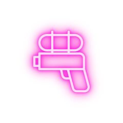 Poster - Gun water neon icon