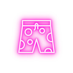 Sticker - Clothes swimming trunks neon icon