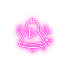 Poster - Notification alarm social media neon icon