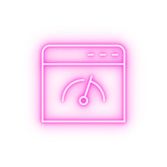 Poster - speed speedometer neon icon