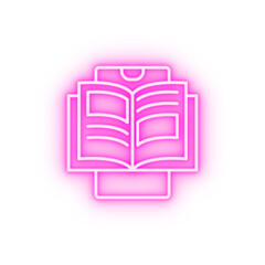 Sticker - Smartphone book neon icon