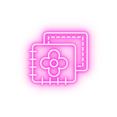 Poster - Cloth flower neon icon