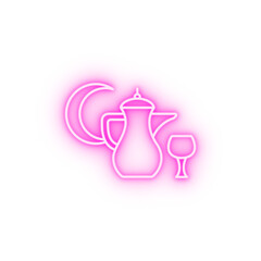 Sticker - Islamic Ramadan table carafe neon icon