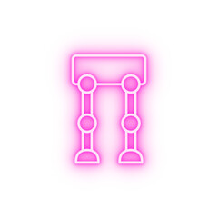 Poster - Robotic legs neon icon