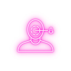 Poster - Nose prosthesis man neon icon