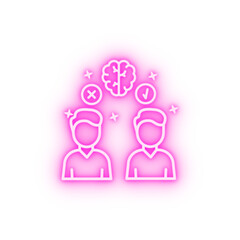 Sticker - Brainstorm teamwork neon icon