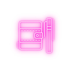 Poster - Agenda pen neon icon