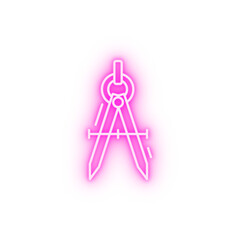 Poster - Compass neon icon