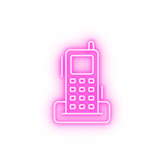 Canvas Print - Phone neon icon