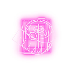 Poster - Sharpener neon icon
