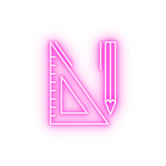 Poster - Rulers neon icon