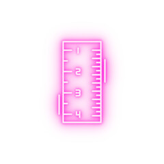 Poster - Ruler neon icon