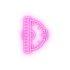 Wall Mural - Ruler neon icon