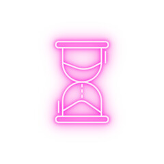 Poster - Sandglass neon icon