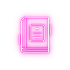 Poster - Book neon icon