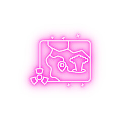 Poster - Location explosion neon icon