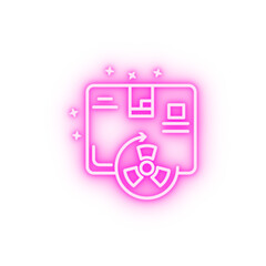 Poster - Geiger counter radiation neon icon