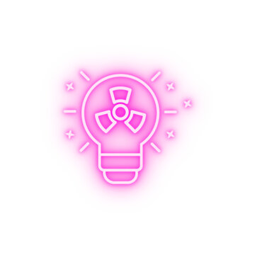 Energy light idea neon icon