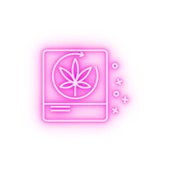 Canvas Print - Healthcare marijuana web page neon icon