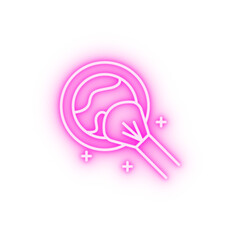 Sticker - Brush makeup neon icon