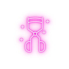 Sticker - Eyelashes tool neon icon