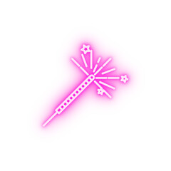 Wall Mural - wand magic neon icon