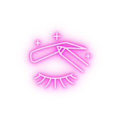Poster - Eyebrow eye pencil neon icon
