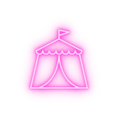 Wall Mural - Tent magic neon icon