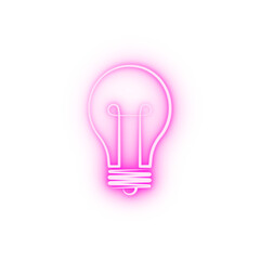 Poster - Light bulb neon icon