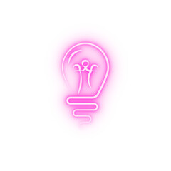 Poster - Light bulb neon icon