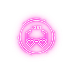 Poster - Sunglasses lgbt neon icon