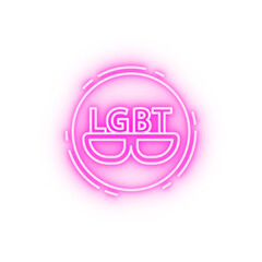 Poster - Sunglasses lgbt neon icon