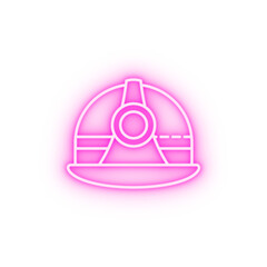 Poster - Helmet safety neon icon