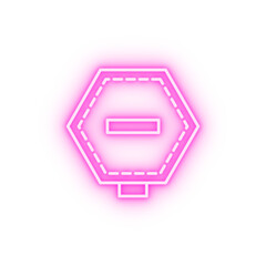 Poster - Sign warning neon icon