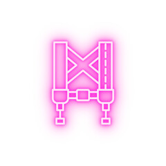 Poster - safety harness neon icon