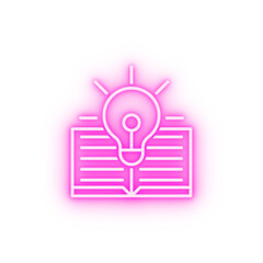 Sticker - Open book neon icon