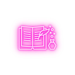 Poster - Book old cultures antique neon icon