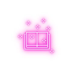 Sticker - Magic book neon icon