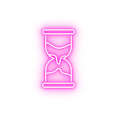 Wall Mural - Hourglass neon icon