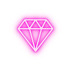 Wall Mural - Diamond stone neon icon