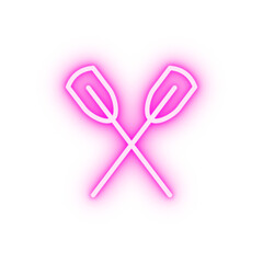 Poster - Paddle neon icon