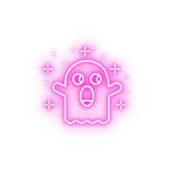 Sticker - Ghost astonishment neon icon